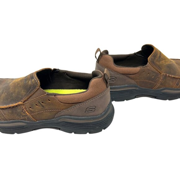 Skechers Mens Size 9.5 Brown Relaxed Fit Air Cooled Memory Foam Slip-On Shoes - Picture 9 of 9